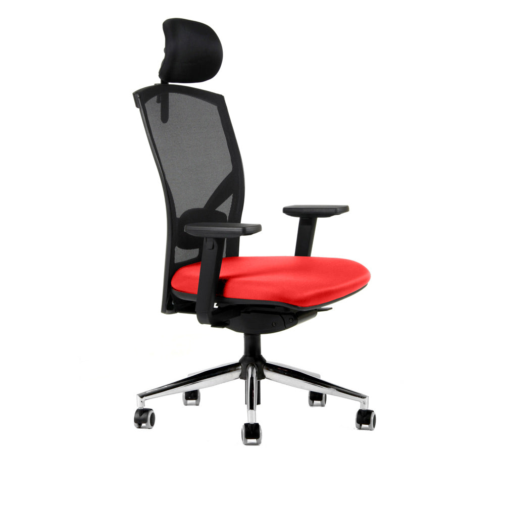 Silla Turin Luxury con cabezal base cromada